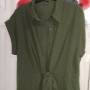 NWOT SHEIN SHIRT DRESS W WAIST TIE - ALL SHEIN ITEMS-BUY ONE GET ONE FREE (BOGO)